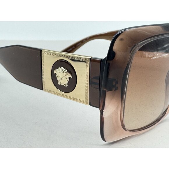 VERSACE rectangular women's large sunglasses + case  Brown 54mm VE4405 - Picture 9 of 14